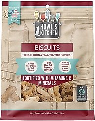 Howl's Kitchen Premium Grill Biscuits Beef, Chicken & Peanut Butter Flavor Dog Treats, 42-oz bag
