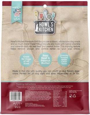 Show full view: Howl's Kitchen Premium Grill Biscuits Beef, Chicken & Peanut Butter Flavor Dog Treats, 42-oz bag slide 3 of 11