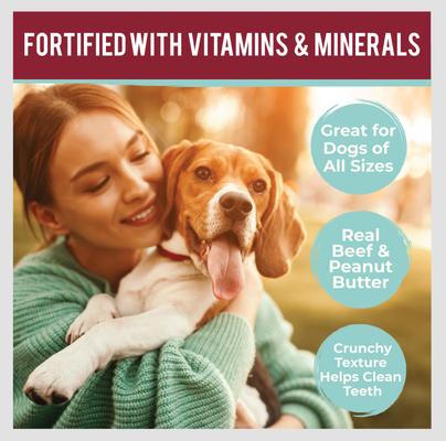 Show full view: Howl's Kitchen Premium Grill Biscuits Beef, Chicken & Peanut Butter Flavor Dog Treats, 42-oz bag slide 5 of 11