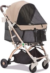 HPZ Pet Rover Lite Premium Light Travel Airline-Compatible Pet Stroller, Taupe slide 1 of 9