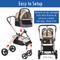Show in main carousel: HPZ Pet Rover Luxury Carrier, Car Seat & Pet Stroller, Taupe slide 9 of 10