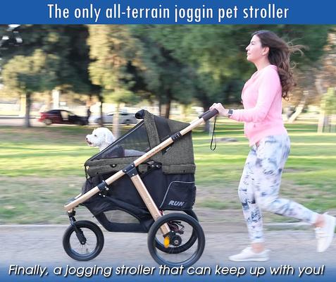 Show full view: HPZ Pet Rover Run Performance Jogging Dog & Cat Stroller, Black slide 8 of 10