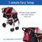 Show in main carousel: HPZ Rover G2 Premium Expandable No-Zip Dog & Cat Stroller, Red slide 7 of 10
