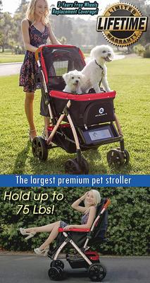 Show full view: HPZ Rover G2 Premium Expandable No-Zip Dog & Cat Stroller, Red slide 9 of 10