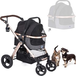 HPZ Rover Prime G2 Luxury 3-in-1 Dog & Cat Stroller, Black