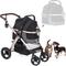 Show in main carousel: HPZ Rover Prime G2 Luxury 3-in-1 Dog & Cat Stroller, Black slide 1 of 10