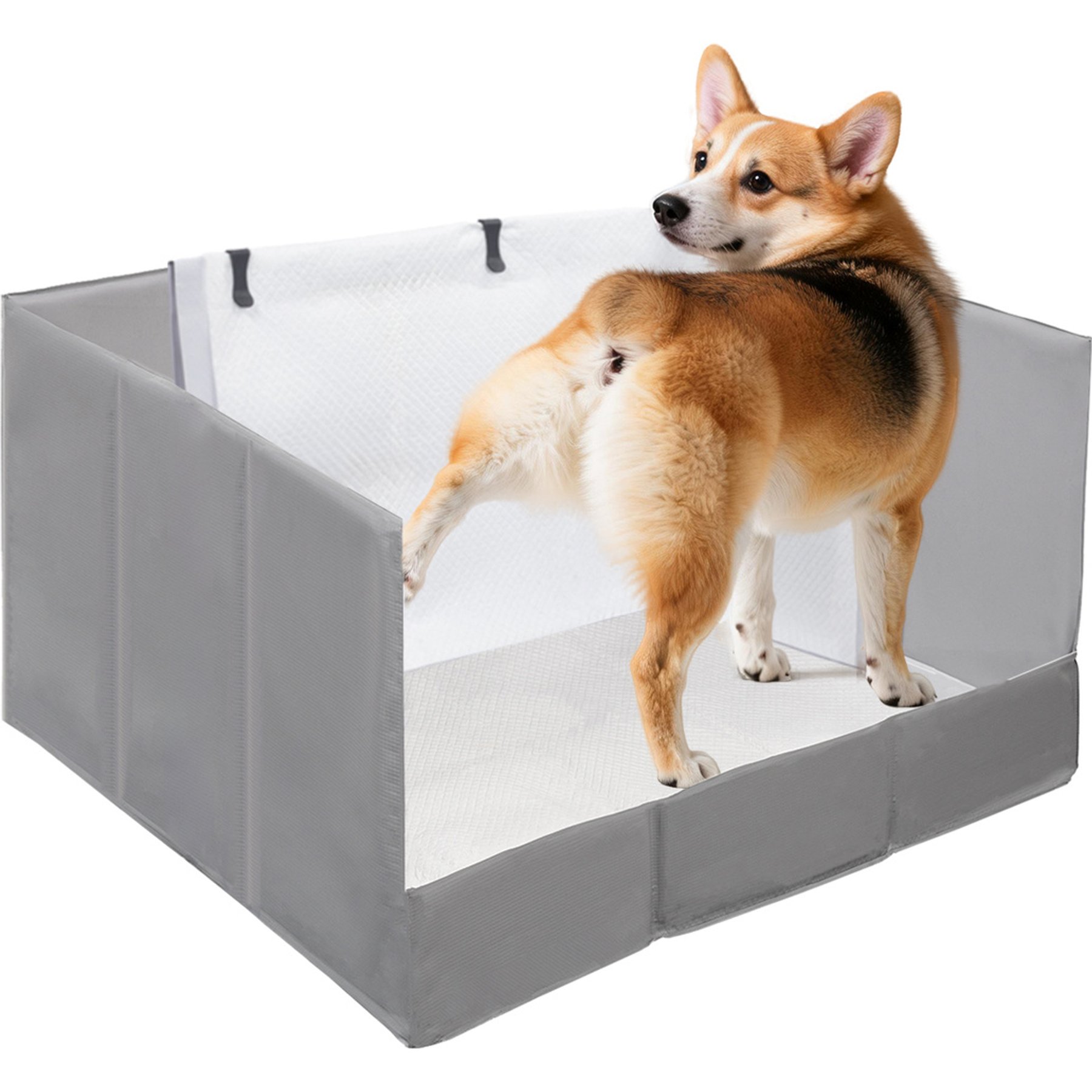 HQ4US 4LEGS Foldable Waterproof Dog & Cat Litter Box, Medium