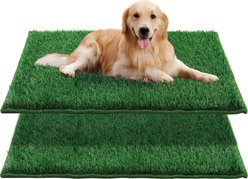 HQ4US 4LEGS Odorless Artificial Grass Mat Dog Potty Training System, 2 count, X-Large