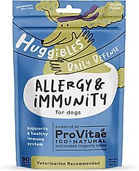 Huggibles Allergy & Immunity Support Chicken Flavored Soft Chew Allergy & Immune Supplement for Dogs, 90 count