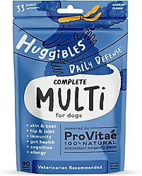 Huggibles Complete Multi Chicken Flavored Soft Chew Multivitamins for Dogs, 90 count