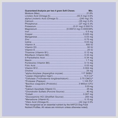 Show full view: Huggibles Complete Multi Chicken Flavored Soft Chew Multivitamins for Dogs, 90 count slide 3 of 4