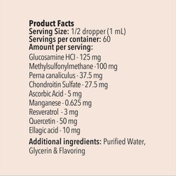 Huggibles Hip & Joint Chicken Flavored Liquid Hip & Joint Supplement for Dogs & Cats, 2-fl oz bottle slide 2 of 2