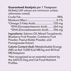 Huggibles Tasty Toppers Wild Alaskan Salmon Oil Skin & Coat Supplement for Dogs & Cats, 16-fl oz bottle slide 2 of 2