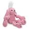Show in main carousel: HuggleHounds Barnyard Durable Plush Corduroy Knottie Bunny Squeaky Dog Toy, Small slide 4 of 12