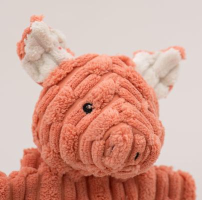 Show full view: HuggleHounds Barnyard HuggleFlatties Tough Squeaky Plush Dog Toys, Small, 3 count slide 5 of 11