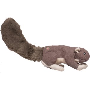 HuggleHounds Feller Durable Plush Squirrel Squeaky Dog Toy, Big Squirrel