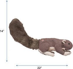 HuggleHounds Feller Durable Plush Squirrel Squeaky Dog Toy, Big Squirrel slide 2 of 7