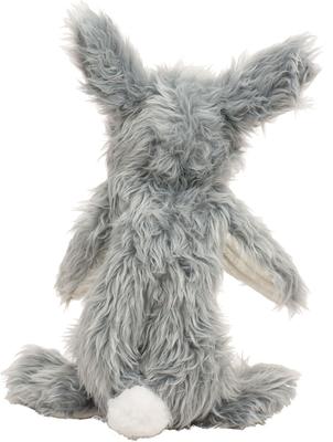 Show full view: HuggleHounds Birch Bunny X-Brace Tough Squeaky Plush Dog Toy, Gray, Large slide 4 of 9