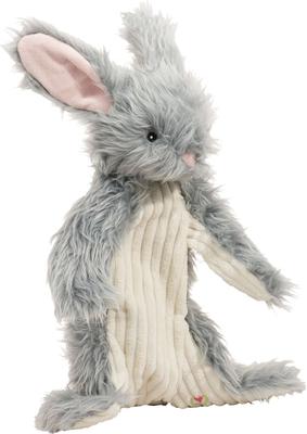 Show full view: HuggleHounds Birch Bunny X-Brace Tough Squeaky Plush Dog Toy, Gray, Large slide 3 of 9
