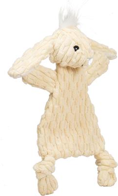 Show full view: HuggleHounds Bobbi Bunny HuggleFlatties Tough Plush Dog Toy, Yellow, Large slide 2 of 8
