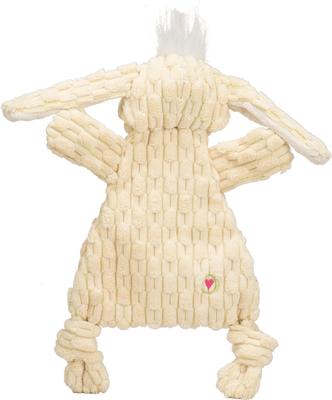 Show full view: HuggleHounds Bobbi Bunny HuggleFlatties Tough Plush Dog Toy, Yellow, Large slide 3 of 8