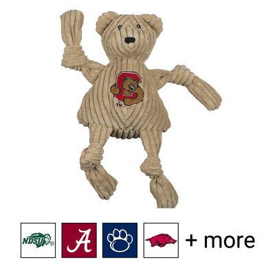 Show full view: HuggleHounds College Mascot Plush Corduroy Knottie Squeaky Plush Dog Toy, Cornell Big Red, Large slide 1 of 10