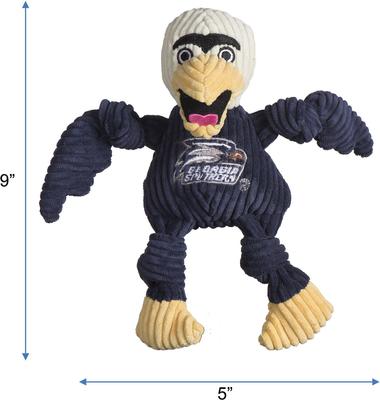 Show full view: HuggleHounds College Mascot Plush Corduroy Knottie Squeaky Plush Dog Toy, Georgia Southern Eagles, Small slide 2 of 9