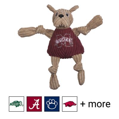 Show full view: HuggleHounds College Mascot Plush Corduroy Knottie Squeaky Plush Dog Toy, Mississippi State Bulldogs, Large slide 1 of 10
