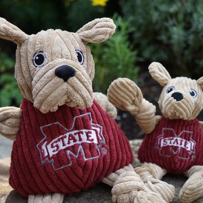 Show full view: HuggleHounds College Mascot Plush Corduroy Knottie Squeaky Plush Dog Toy, Mississippi State Bulldogs, Large slide 3 of 10