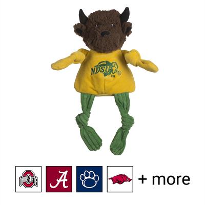 Show full view: HuggleHounds College Mascot Plush Corduroy Knottie Squeaky Plush Dog Toy, North Dakota State Bison, Large slide 1 of 10