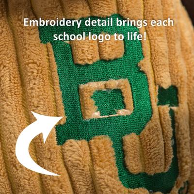 Show full view: HuggleHounds College Mascot Plush Corduroy Knottie Squeaky Plush Dog Toy, North Dakota State Bison, Large slide 7 of 10