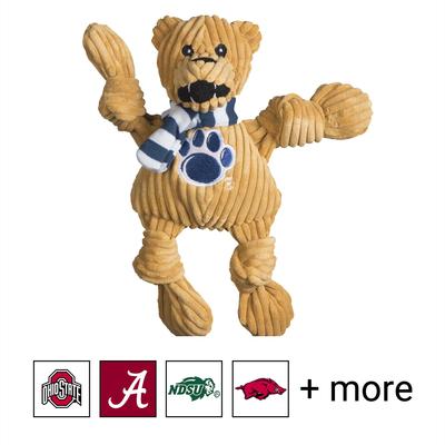 Show full view: HuggleHounds College Mascot Plush Corduroy Knottie Squeaky Plush Dog Toy, Penn State Nittany Lions, Small slide 1 of 4