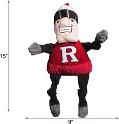HuggleHounds College Mascot Plush Corduroy Knottie Squeaky Plush Dog Toy, Rutgers University Knight, Large slide 2 of 8