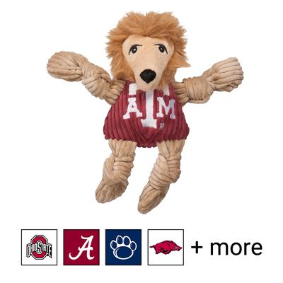 Show full view: HuggleHounds College Mascot Plush Corduroy Knottie Squeaky Plush Dog Toy, Texas A & M Aggies, Small slide 1 of 4