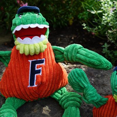 Show full view: HuggleHounds College Mascot Plush Corduroy Knottie Squeaky Plush Dog Toy, Florida Gators, Large slide 3 of 10