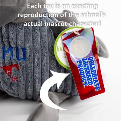 Show full view: HuggleHounds College Mascot Plush Corduroy Knottie Squeaky Plush Dog Toy, Iowa Hawkeyes, Small slide 9 of 11