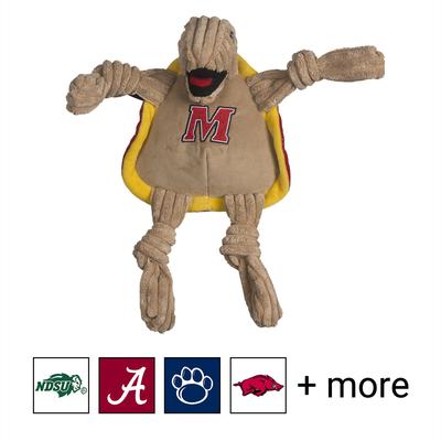 Show full view: HuggleHounds College Mascot Plush Corduroy Knottie Squeaky Plush Dog Toy, Maryland Terrapins, Large slide 1 of 11