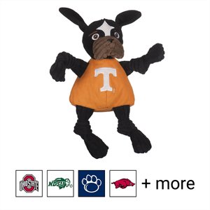 HuggleHounds College Mascot Plush Corduroy Knottie Squeaky Plush Dog Toy, University of Tennessee, Large