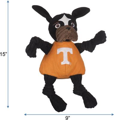 Show full view: HuggleHounds College Mascot Plush Corduroy Knottie Squeaky Plush Dog Toy, Tennessee Volunteers, Large slide 2 of 4