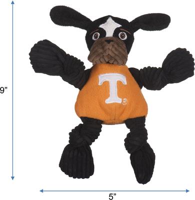 Show full view: HuggleHounds College Mascot Plush Corduroy Knottie Squeaky Plush Dog Toy, Tennessee Volunteers, Small slide 2 of 4
