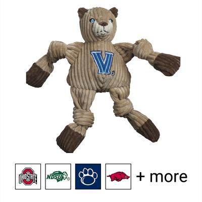 Show full view: HuggleHounds College Mascot Plush Corduroy Knottie Squeaky Plush Dog Toy, Villanova Wildcats, Small slide 1 of 11