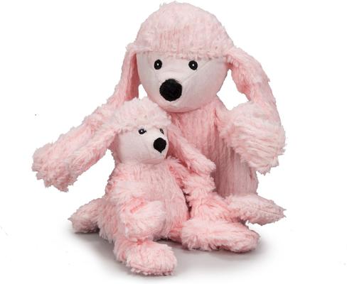 Show full view: HuggleHounds Diva Poodle Knottie Dog Toy, Pink, Large  slide 3 of 5