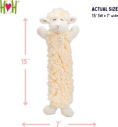 HuggleHounds Fluffer Long & Lovelie Louise Lamb Tough Plush Dog Toy, Ivory, Large slide 2 of 7