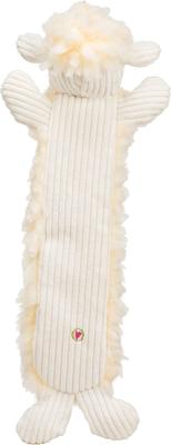 Show full view: HuggleHounds Fluffer Long & Lovelie Louise Lamb Tough Plush Dog Toy, Ivory, Large slide 3 of 6