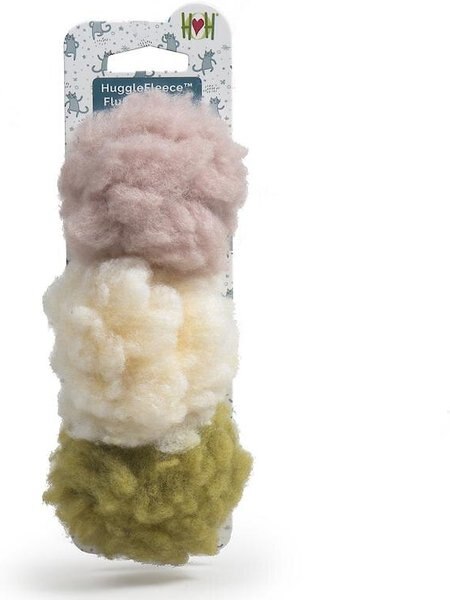 HuggleHounds HuggleFleece Ball Cat Toys, 3-pack