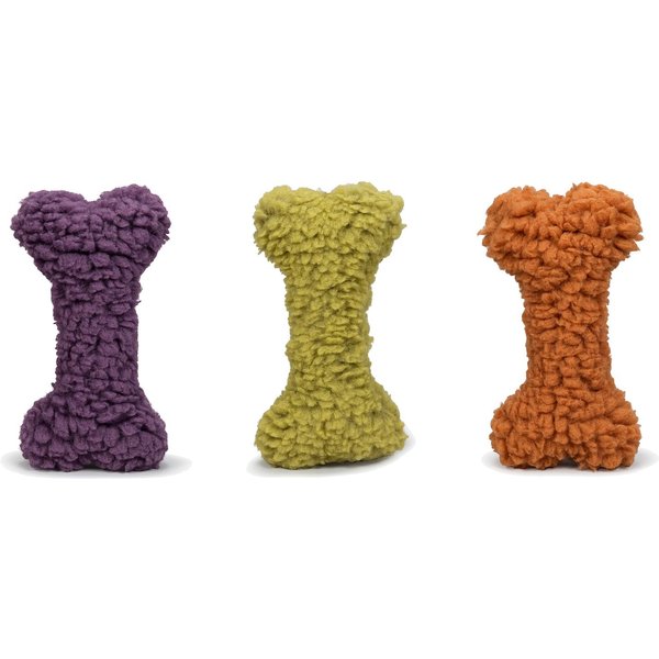 HuggleHounds HuggleFleece Bones Dog Toy Variety Pack, Large, 3 count