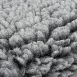 HuggleHounds HuggleFleece Faux Lambswool Dog & Cat Crate Mat, Gray, X-Small slide 2 of 4