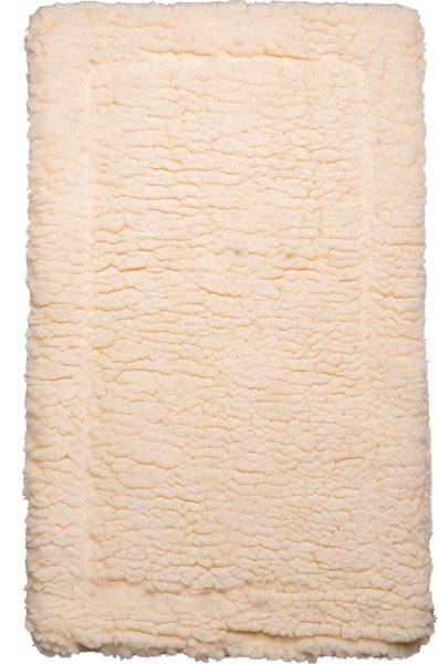 Show full view: HuggleHounds HuggleFleece Faux Lambswool Dog & Cat Crate Mat, Natural, Large slide 2 of 11