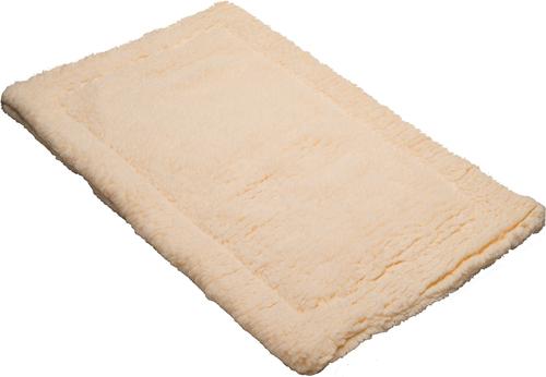 Show full view: HuggleHounds HuggleFleece Faux Lambswool Dog & Cat Crate Mat, Natural, Large slide 3 of 11