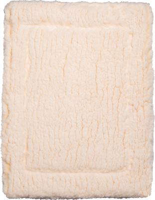 Show full view: HuggleHounds HuggleFleece Faux Lambswool Dog & Cat Crate Mat, Natural, Small slide 2 of 10